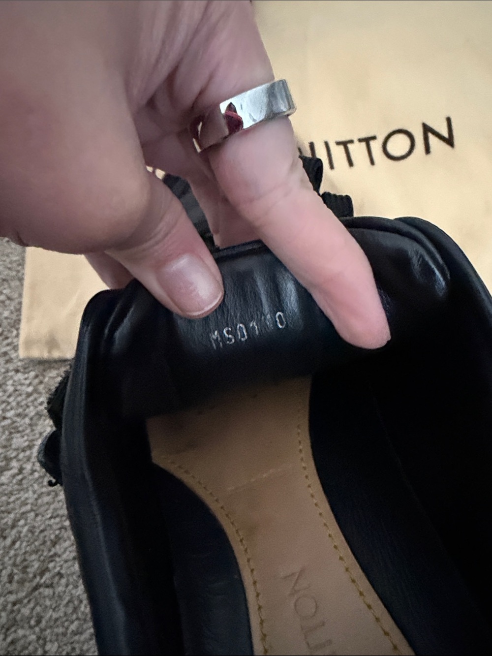 Louis Vuitton Black Leather Men’s Sneaker with Strap - Picture 4 of 7